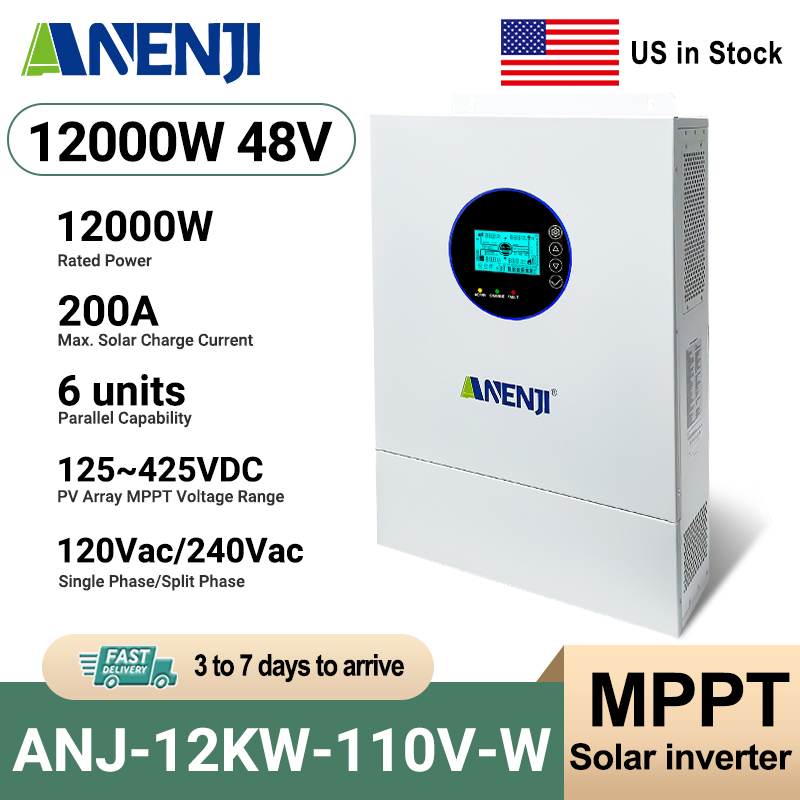 Flexible Solar Panel - ANENJI 12KW 120V/240VAC Solar Inverter Hybrid