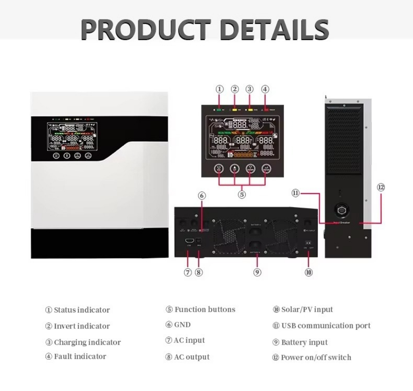 1kw 1kva 2kw 2kva 3kw  5kw 5kv - Hybrid Solar Inverter review and price