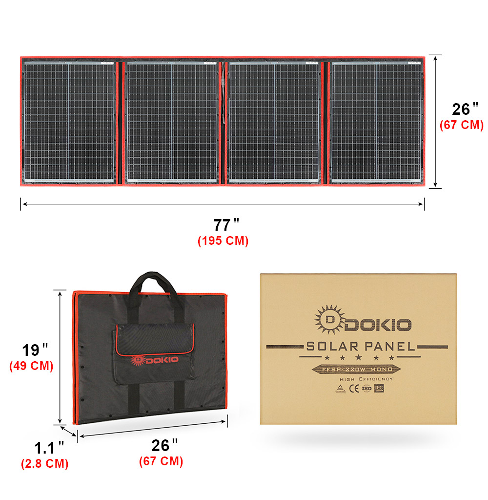 Dokio Brand Flexible Foldable  - Flexible Solar Panel review and price