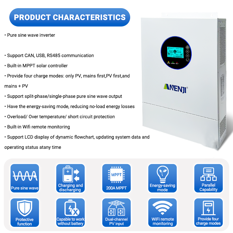 ANENJI Split-phase 120V/240V 1 - Hybrid Solar Inverter review and price